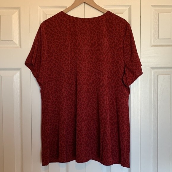Torrid Satin Animal Leopard Print Button Front Blouse 3X - Picture 9 of 11
